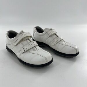 ECCO Golf Shoes Womens EU 38 US 7/7.5 Softspikes White Hook Loop Straps Sneakers